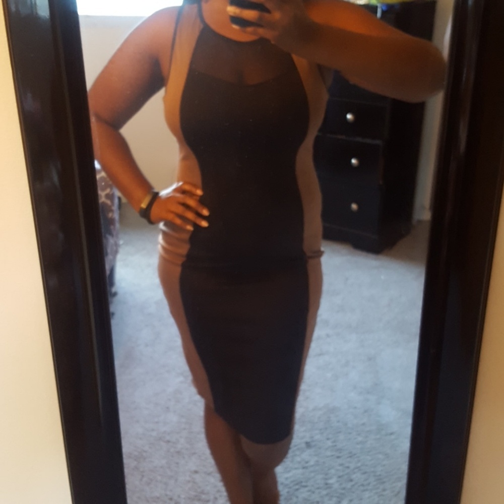 Black and tan dress
